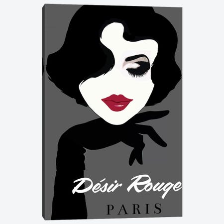 Désir Rouge Paris Canvas Print #VAC1507} by Vintage Apple Collection Art Print