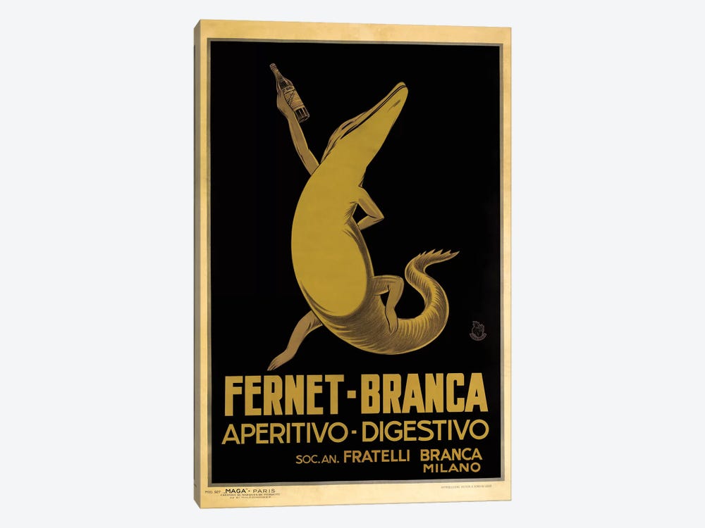 Fernet-Branca, Croc by Vintage Apple Collection 1-piece Art Print