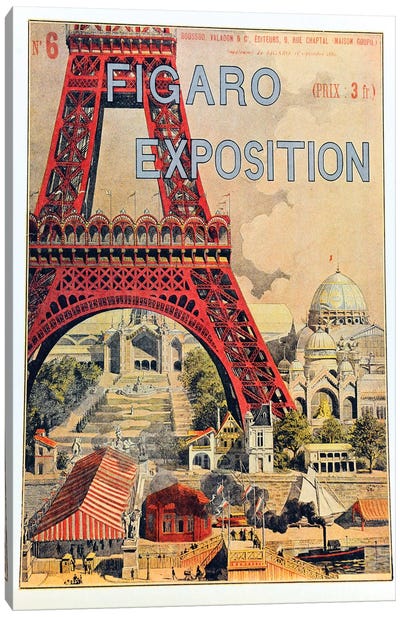 Figaro Exposition, September 1889 Canvas Art Print - The Eiffel Tower