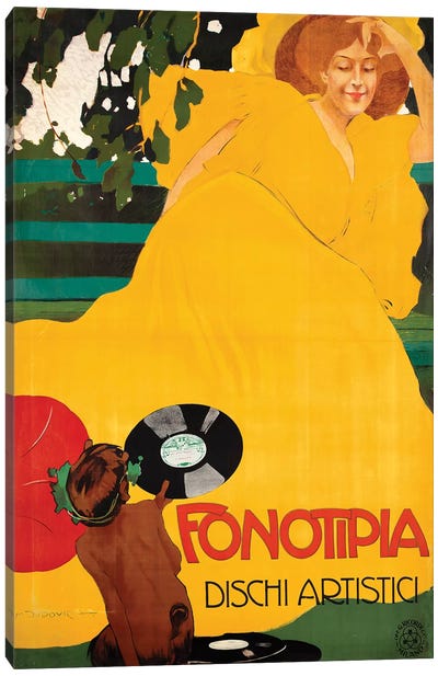 Fonotipia Dischi Artistici Canvas Art Print - Vinyl Records