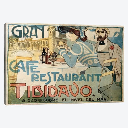 Gran Café Restaurant Canvas Print #VAC1647} by Vintage Apple Collection Canvas Artwork