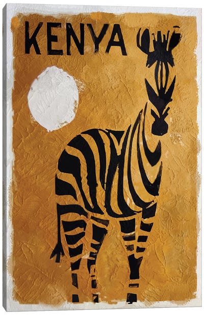 Kenya Canvas Art Print - Zebra Art