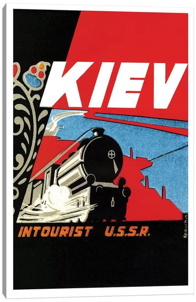 Kiev Intourist U.S.S.R. Canvas Art Print - Vintage Apple Collection