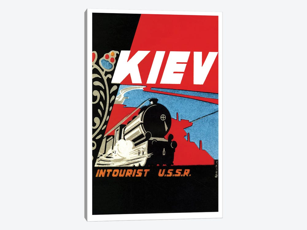 Kiev Intourist U.S.S.R. by Vintage Apple Collection 1-piece Canvas Print