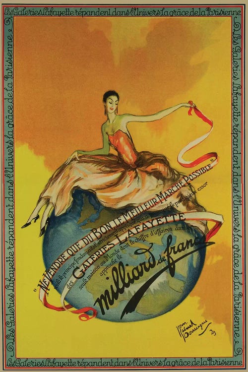 Milliard de France, 1923 by Vintage Apple Collection wall art