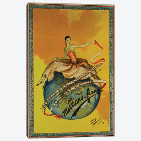 Milliard de France, 1923 Canvas Print #VAC1841} by Vintage Apple Collection Canvas Art Print