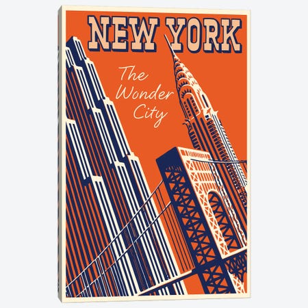 New York, The Wonder City Canvas Print #VAC1858} by Vintage Apple Collection Canvas Artwork
