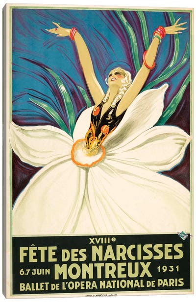 Paris Ballet, 1931 Canvas Art Print - Vintage Apple Collection