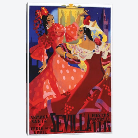Sevilla, 1945 Canvas Print #VAC1991} by Vintage Apple Collection Canvas Art Print