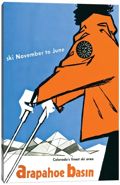 Ski Arapahoe Basin Colorado Canvas Art Print - Vintage Posters