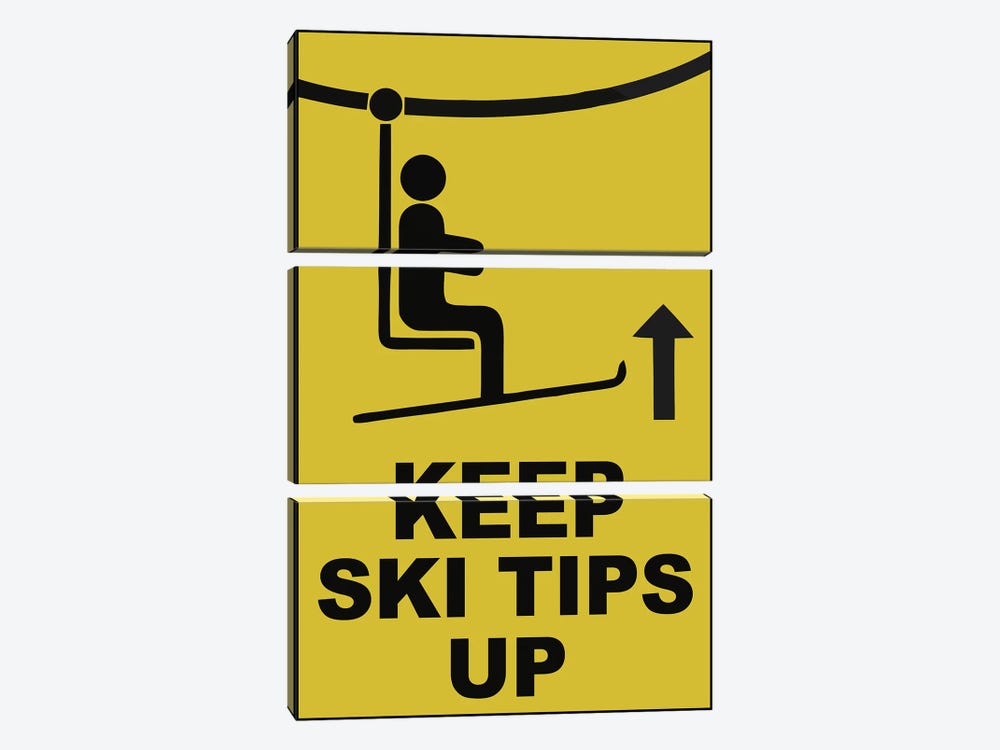 Ski Tips by Vintage Apple Collection 3-piece Art Print