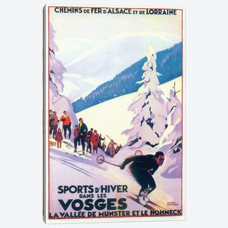 Skiing III Canvas Print #VAC2006} by Vintage Apple Collection Canvas Art