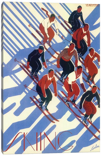 Skiing VIII Canvas Art Print - Skiing Art
