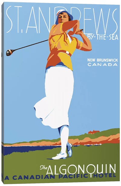 St. Andrews Canvas Art Print - Golf Art