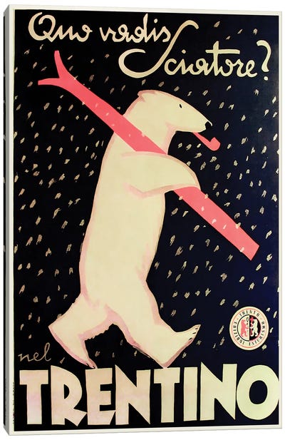 Trentino Canvas Art Print - Polar Bear Art