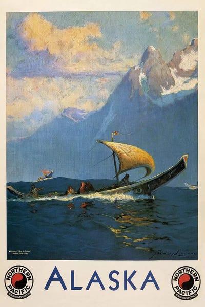 Alaska: Vintage Alaska, Northern Pacific Railway by Vintage Apple Collection