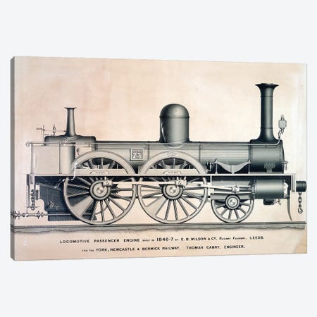 Vintage Train II Canvas Print #VAC2120} by Vintage Apple Collection Canvas Artwork