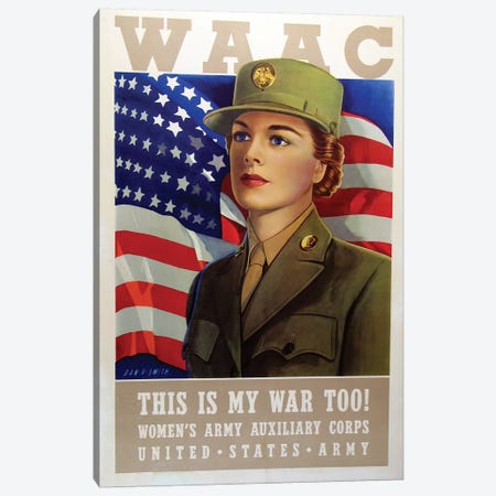 WAAC, U.S. Army WWII Era Canvas Print #VAC2128} by Vintage Apple Collection Canvas Artwork