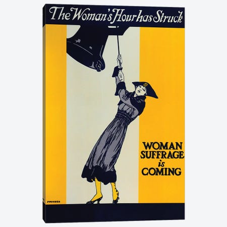 Woman Suffrage Is Coming Canvas Print #VAC2145} by Vintage Apple Collection Canvas Art Print