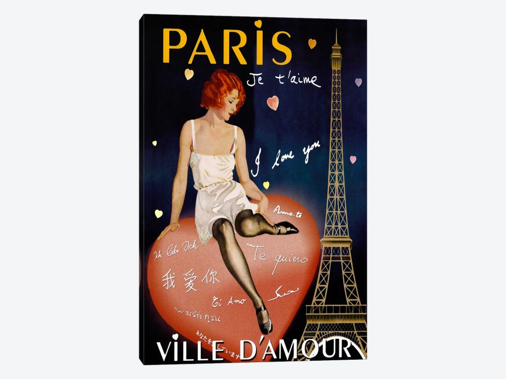 Paris I Love You by Vintage Apple Collection 1-piece Art Print