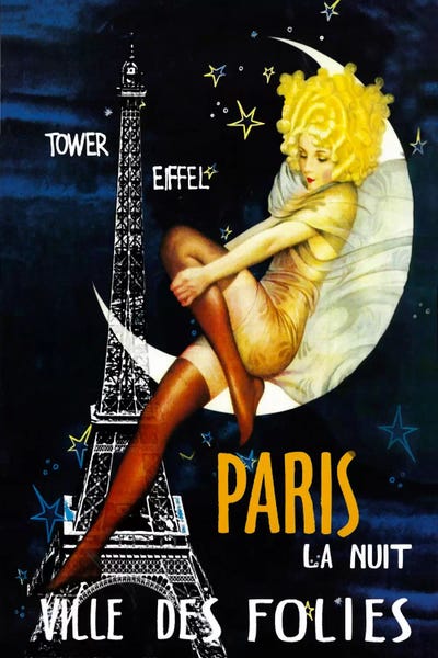 Towers: Paris Moon by Vintage Apple Collection
