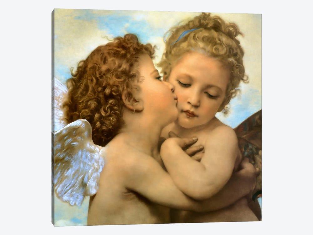 Bouguereau, Angels and cupids by Vintage Apple Collection 1-piece Canvas Wall Art