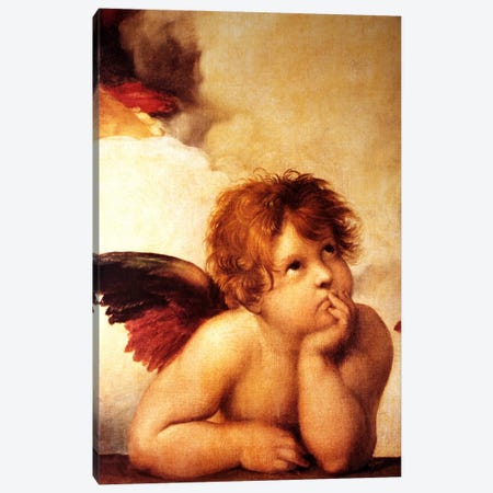 Classic Cherub Two Canvas Print #VAC272} by Vintage Apple Collection Canvas Artwork