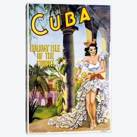 Cuba Canvas Print #VAC37} by Vintage Apple Collection Canvas Print