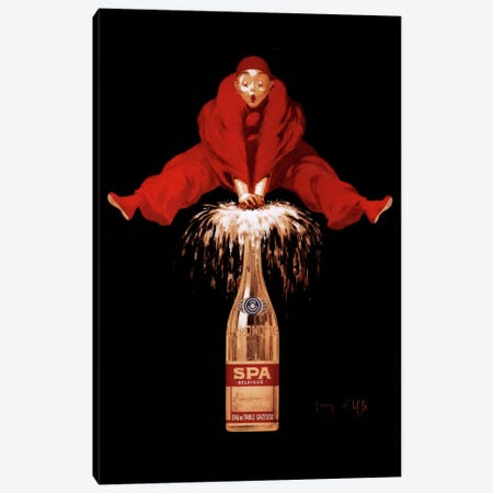 Belgium Liquor Red Man Canvas Print #VAC60} by Vintage Apple Collection Art Print