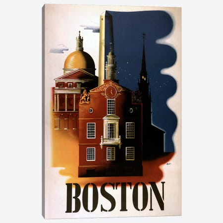 Boston Architecture Canvas Print #VAC776} by Vintage Apple Collection Canvas Art