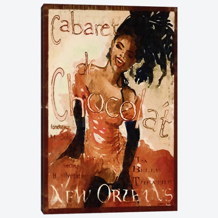 Cabaret Chocolate Canvas Print #VAC875} by Vintage Apple Collection Canvas Print