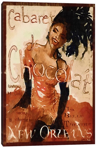 Cabaret Chocolate Canvas Art Print - New Orleans Art