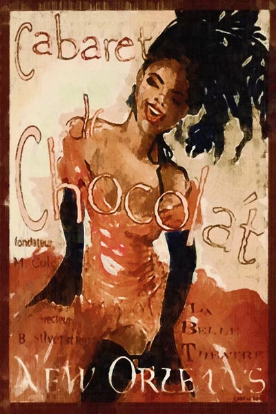 Large Art for Kitchen - Canvas Prints: Cabaret Chocolate by Vintage Apple Collection