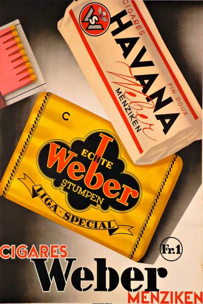 Advertisements: Cigares Weber by Vintage Apple Collection