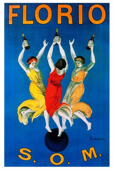 Vintage Kitchen Posters: Cappiello Florio Som by Vintage Apple Collection