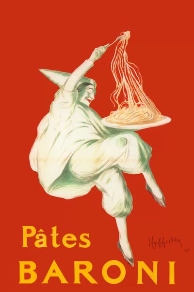 Vintage Kitchen Posters: Cappiello Pates Baroni by Vintage Apple Collection