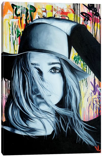 Hat Face Canvas Art Print - Val Escoubet