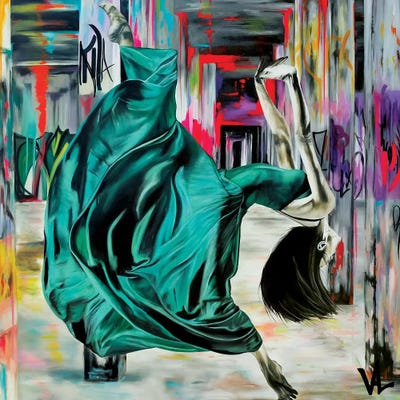 Colors And Danse by Val Escoubet canvas print