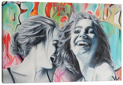 Get Together Canvas Art Print - Expressive Street Art