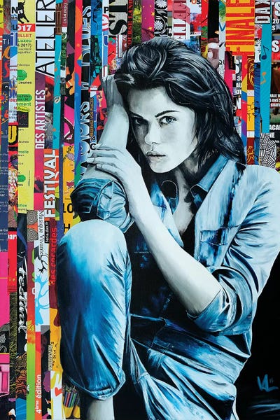 Denim On Paper by Val Escoubet canvas print