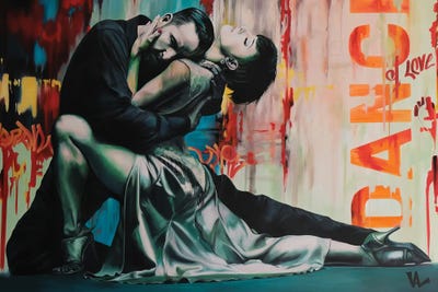 Dance Of Love by Val Escoubet framed canvas print