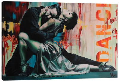 Dance Of Love Canvas Art Print - Tango Art