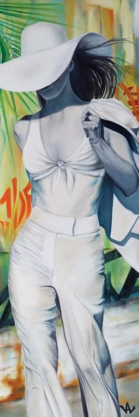 Women's Pants: Tropical Street by Val Escoubet