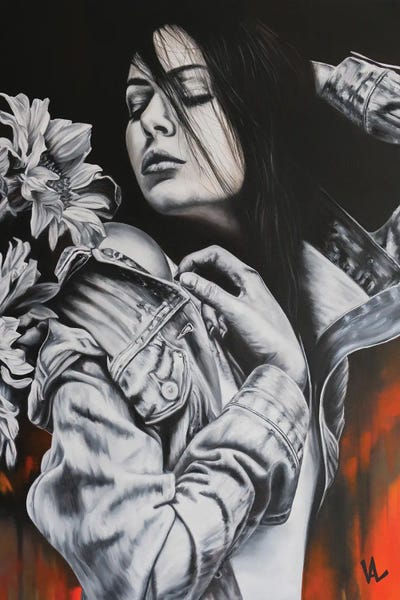 Women's Tops: Sunflowers On The Shoulder by Val Escoubet