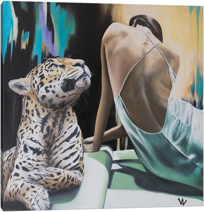 Passion Félin Canvas Art Print - Leopard Art