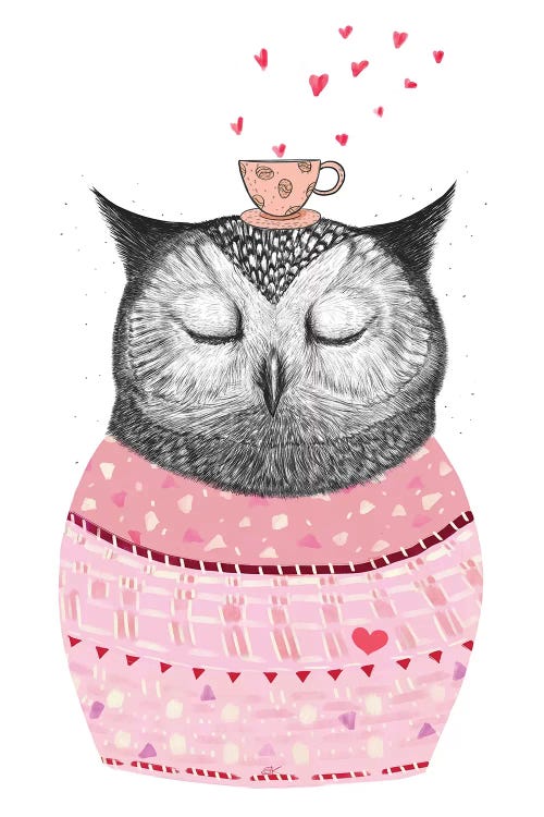 Owl With Coffee