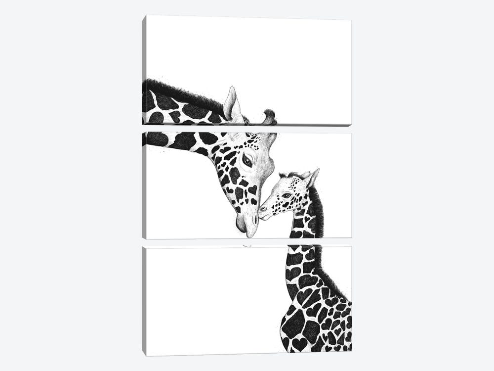 Giraffes by Valeriya Korenkova 3-piece Canvas Art