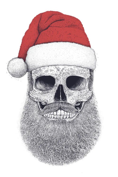 Santa Skull by Valeriya Korenkova wall art