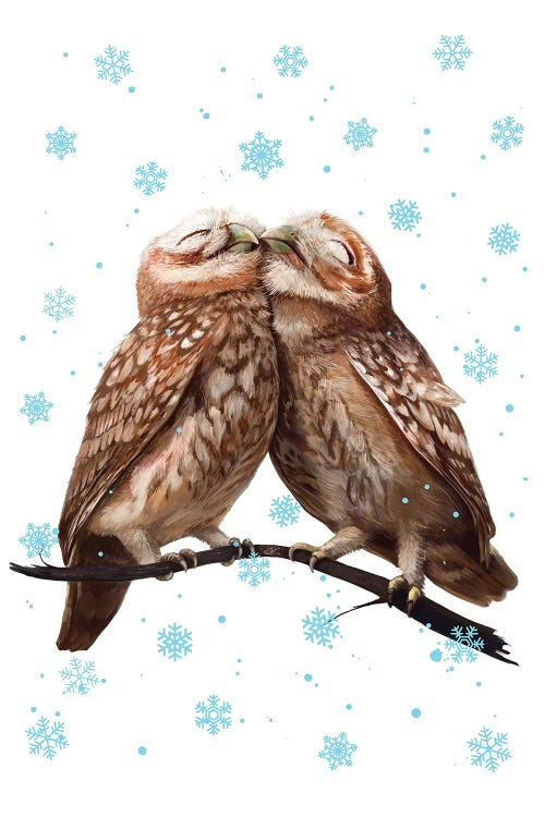 Winter Owls by Valeriya Korenkova wall art