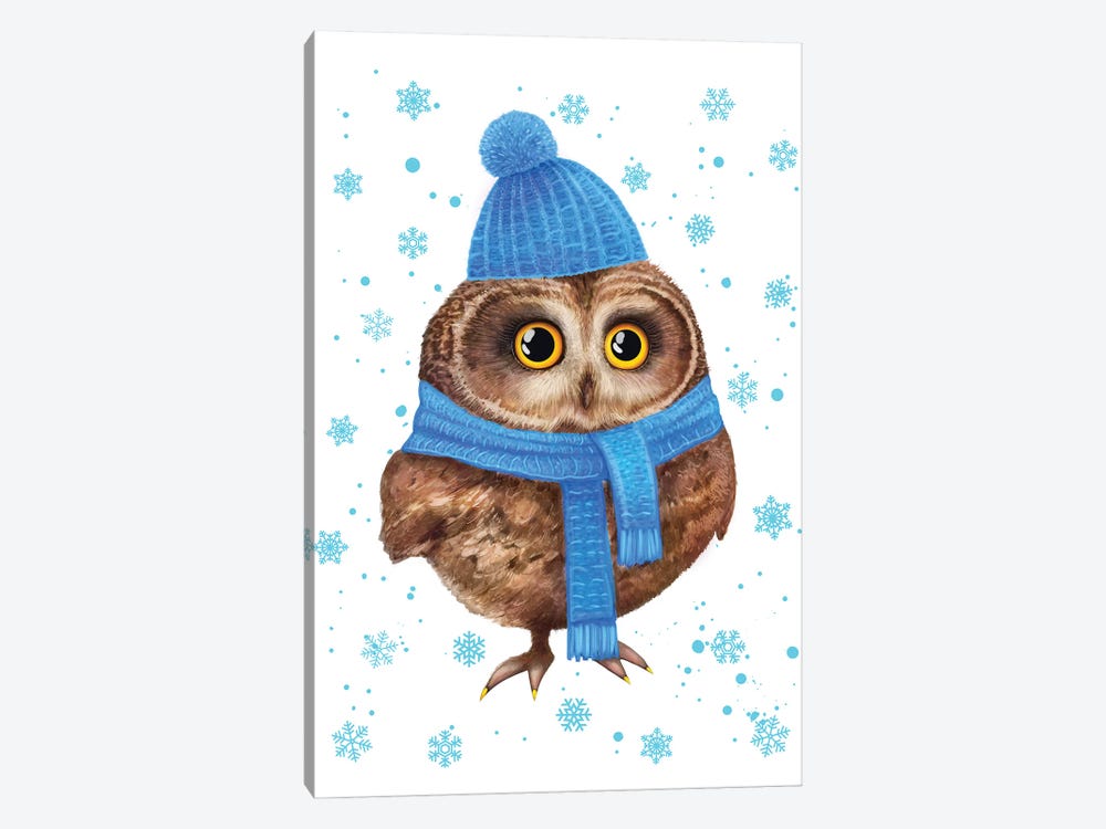 Winter Owl by Valeriya Korenkova 1-piece Canvas Print